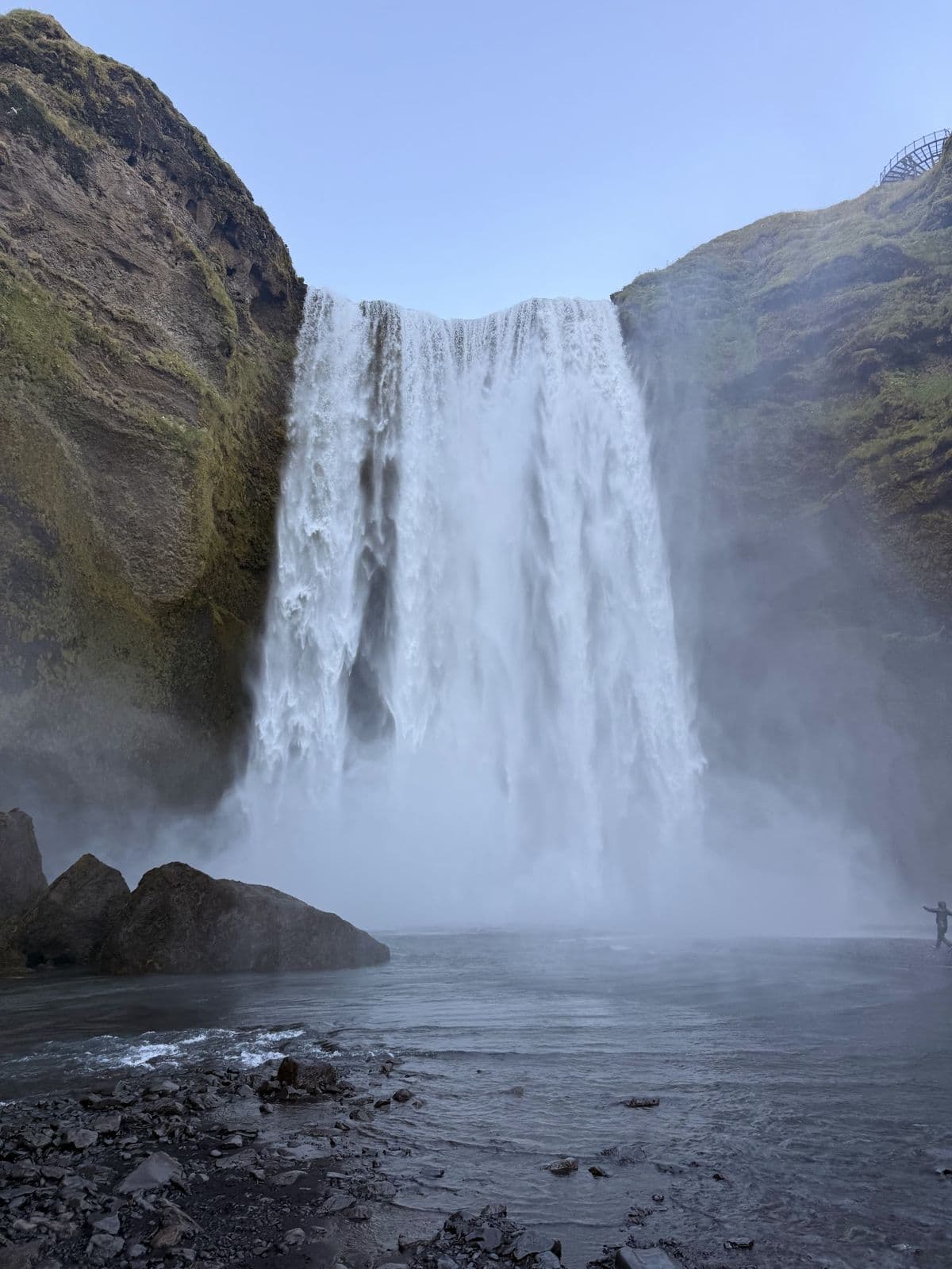 Skógafoss, the waterfall at the finish